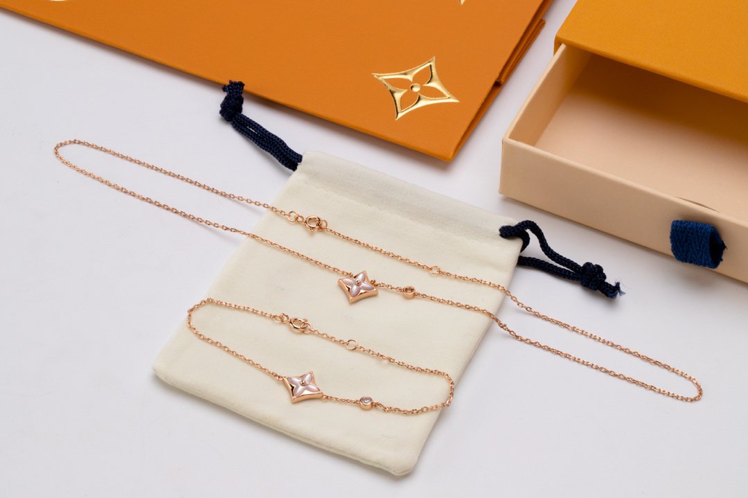 [vivabelle]STAR PINK MOP 1 DIAMOND PINK GOLD NECKLACE