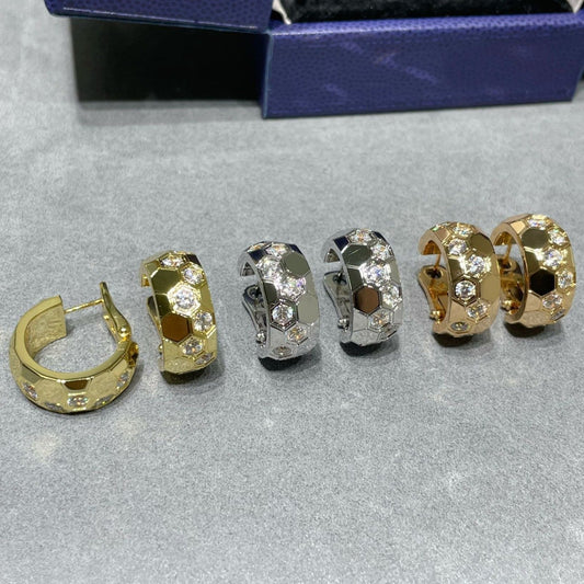 [vivabelle]BEE LOVE DIAMOND HOOP EARRINGS