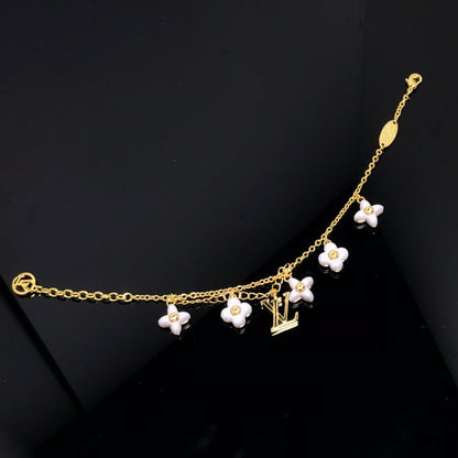 [vivabelle]LOGO 6 MOTIF STAR AND SUN GOLD BRACELET