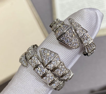 [vivabelle]SERPENTI LARGE RING SILVER DIAMOND PAVED