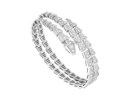 [vivabelle]SERPENTI BRACELET SILVER DIAMOND DOUBLE ROW