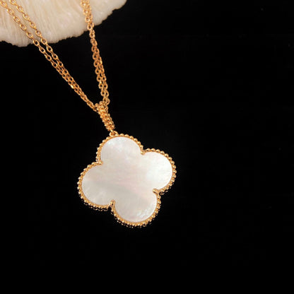 [vivabelle]CLOVER 25MM MOP LARGE PENDANT NECKLACE