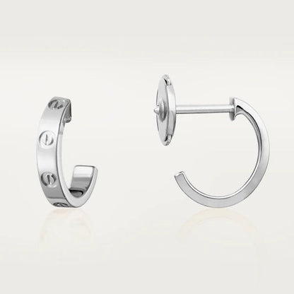 [vivabelle]LOVE EARRINGS 2.65MM SILVER
