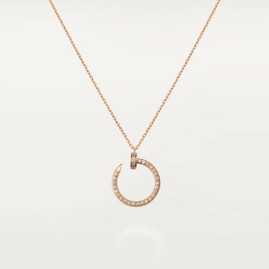[vivabelle]JUSTE NECKLACE PINK GOLD DIAMONDS
