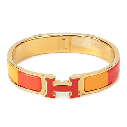 [vivabelle]H BRACELET ORANGE RAINBOW CERAMIC