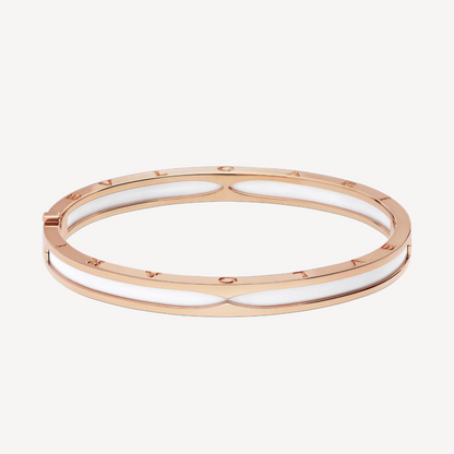 [vivabelle]ZERO 1 PINK GOLD WITH WHITE CERAMIC BRACELET