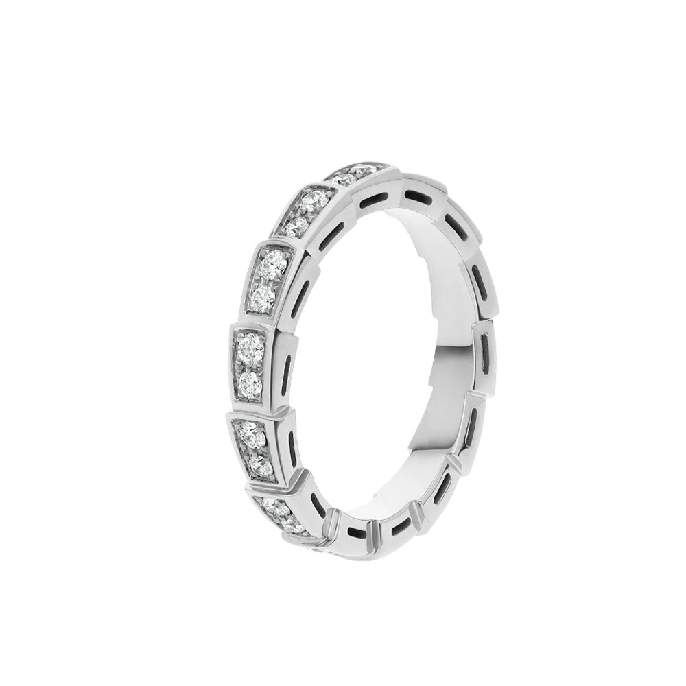 [vivabelle]SERPENTI RING SILVER DIAMOND PAVED 3MM