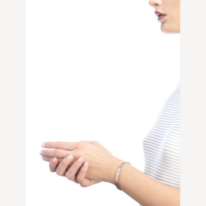 [vivabelle]ZERO 1 SPIRAL LOGO SILVER BRACELET