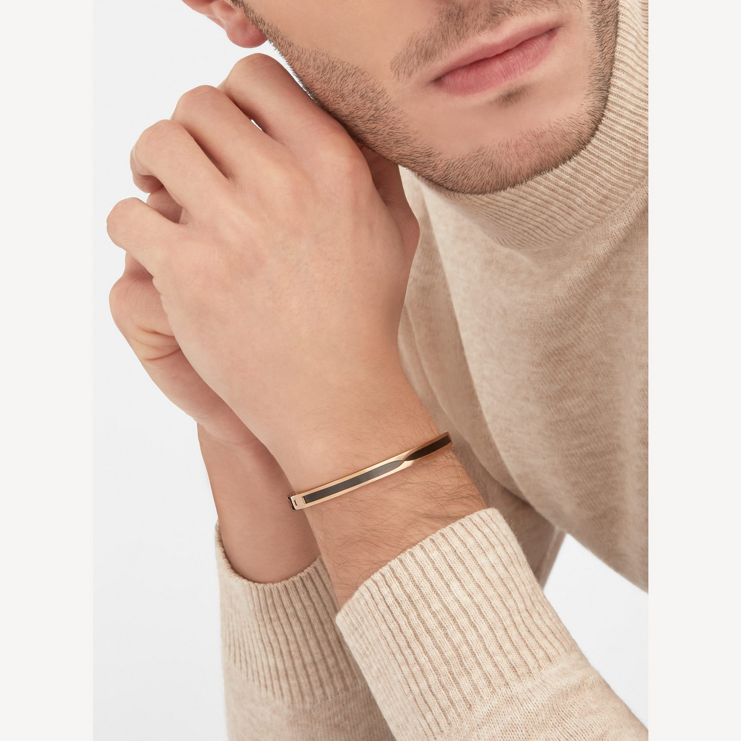 [vivabelle]ZERO 1 PINK GOLD WITH BLACK CERAMIC BRACELET