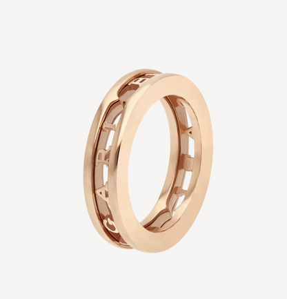 [vivabelle]ZERO 1 ONE-BAND WITH OPENWORK LOGO SPIRAL RING