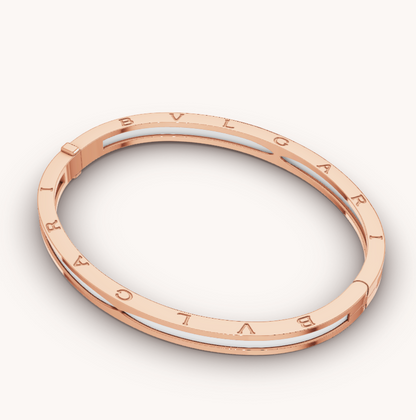 [vivabelle]ZERO 1 PINK GOLD WITH WHITE CERAMIC BRACELET