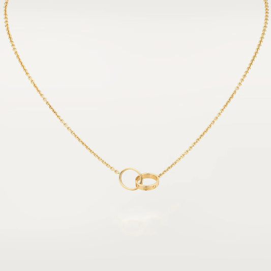 [vivabelle]LOVE NECKLACE DOUBLE RING GOLD
