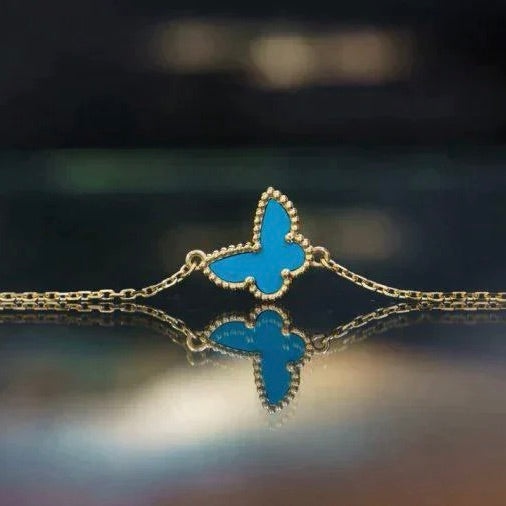 [vivabelle]BUTTERFLY TURQUOISE BUTTERFLY BRACELET