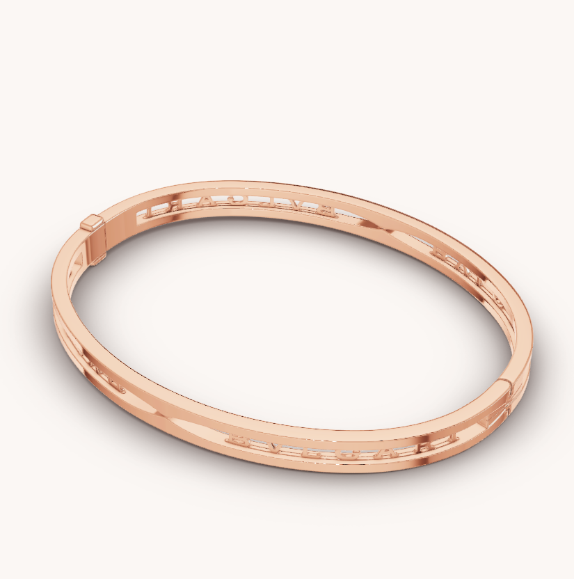 [vivabelle]ZERO 1 SPIRAL LOGO PINK GOLD BRACELET