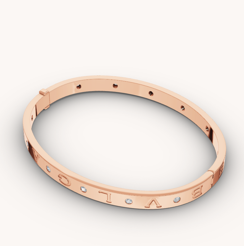 [vivabelle]ZERO 1 PINK GOLD 12 DIAMONDS BRACELET