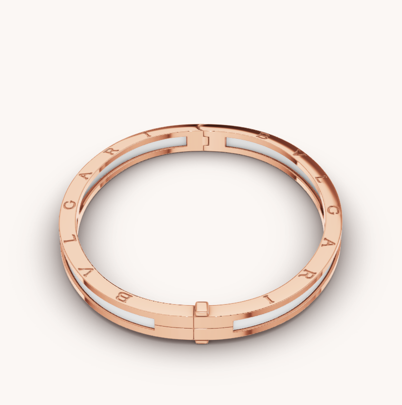 [vivabelle]ZERO 1 PINK GOLD WITH WHITE CERAMIC BRACELET