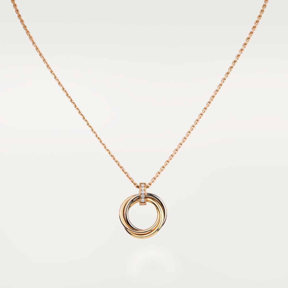 [vivabelle]TRINITY NECKLACE GOLD  DIAMONDS