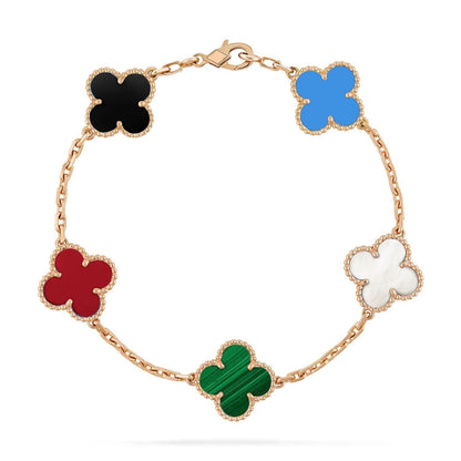 [vivabelle]CLOVER 5 MOTIFS MULTICOLOR  BRACELET