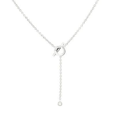 [vivabelle]FINESSE SILVER DIAMOND NECKLACE