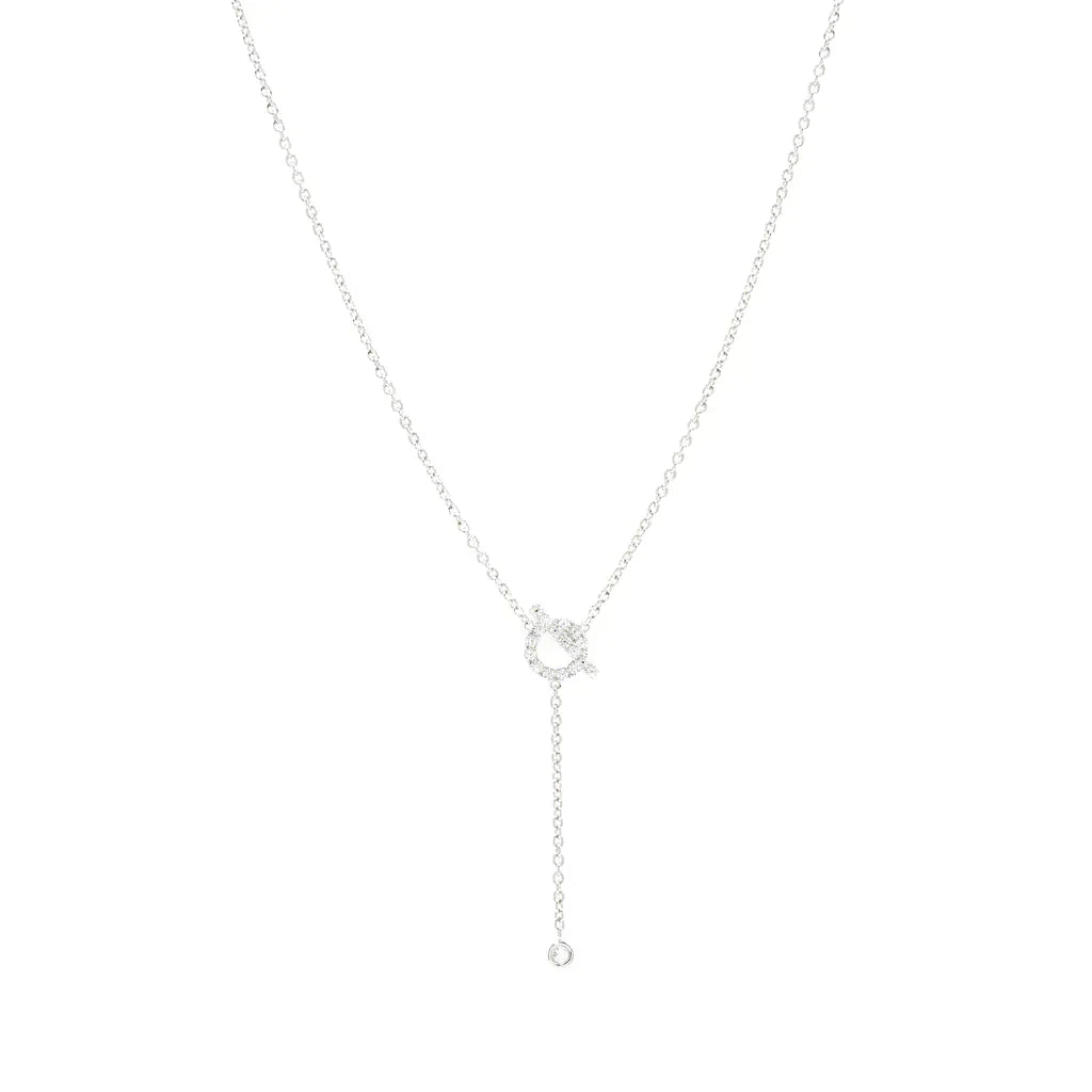 [vivabelle]FINESSE SILVER DIAMOND NECKLACE