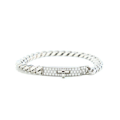 [vivabelle]KELLY CHAIN SILVER DIAMOND BRACELET