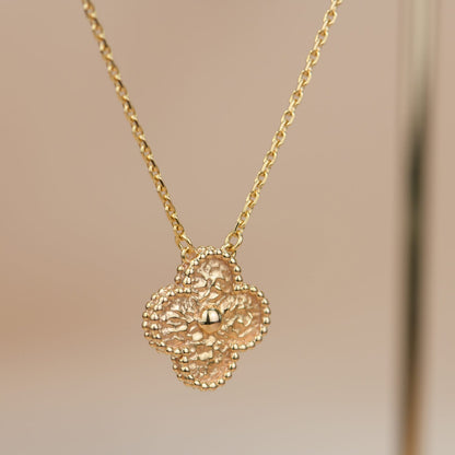 [vivabelle]CLOVER 15MM  BRONZING NECKLACE