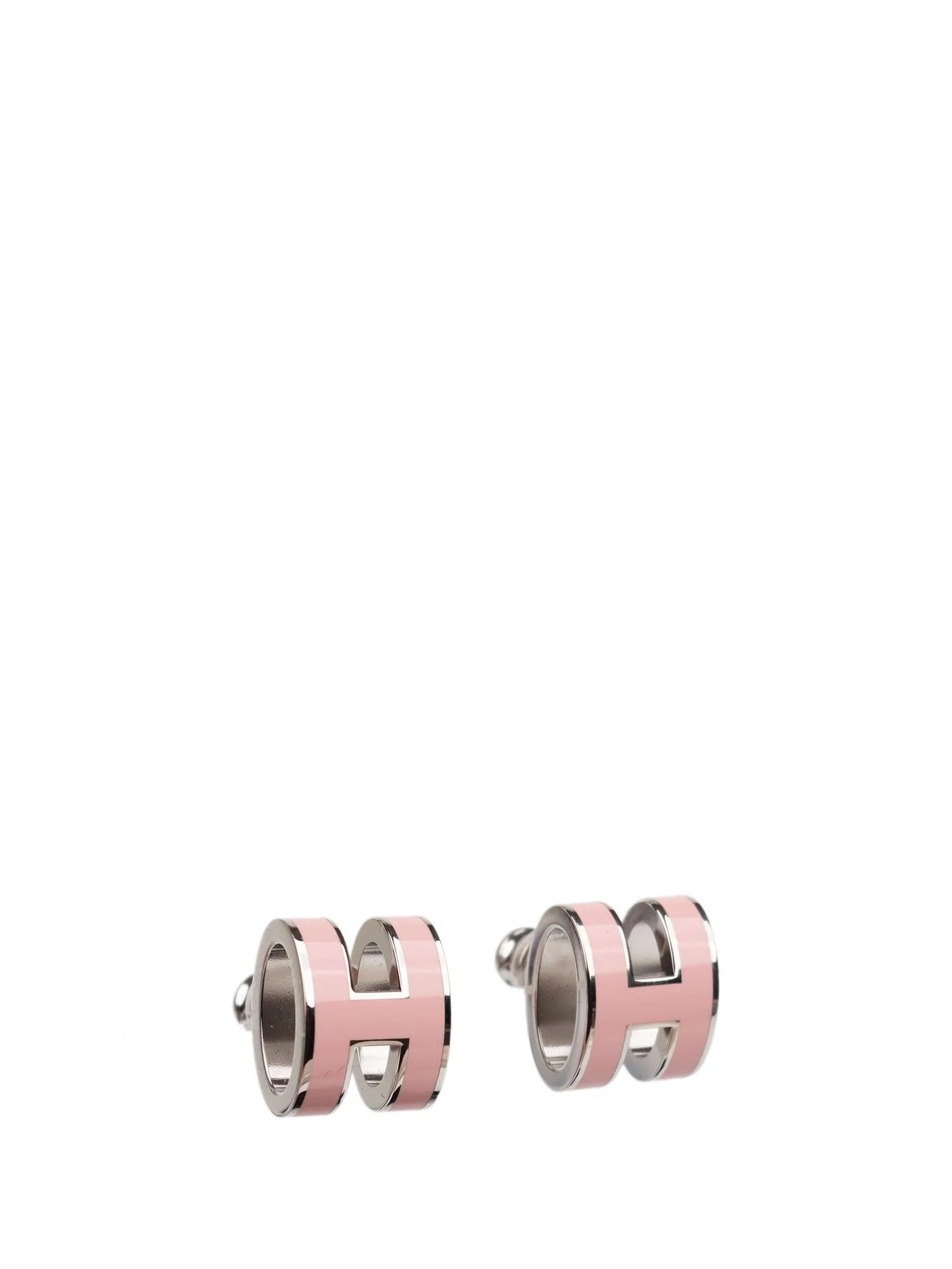 [vivabelle]MINI POP H SILVER EARRINGS PINK