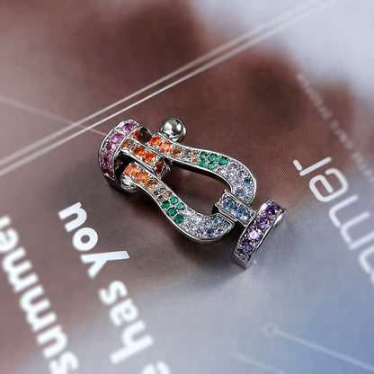 [vivabelle]FORCE LARGE HORSESHOE  COLORED DIAMOND BRACELET ROSE GOLD