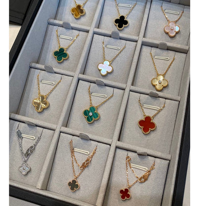 [vivabelle]CLOVER 15MM LASER NECKLACE