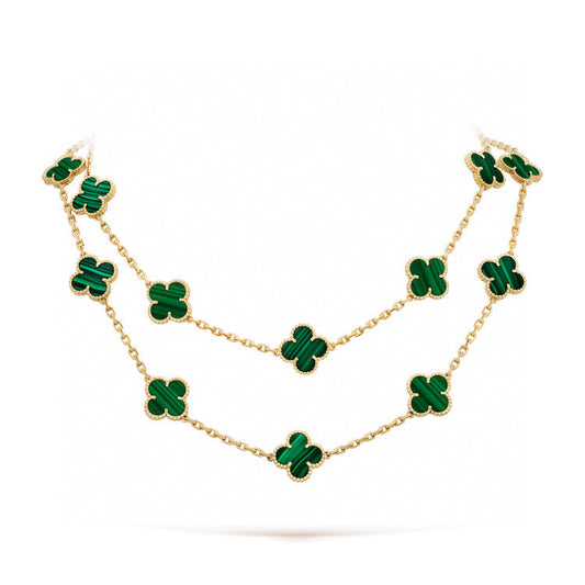 [vivabelle]CLOVER 20 MOTIFS MALACHITE GOLD