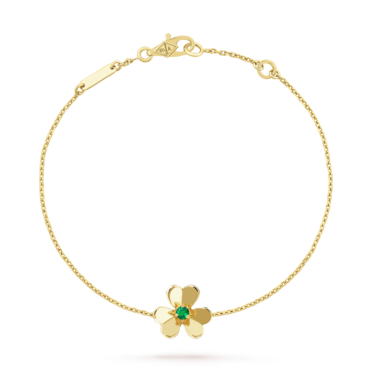 [vivabelle]FRIVOLE GOLD FLOWER PINK MALACHITE BRACELET