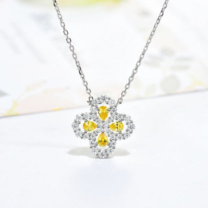 [vivabelle]LOOP NECKLACE FULL MOTIF DIAMOND 16MM MULTIPLE COLORS