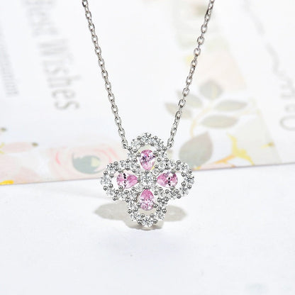 [vivabelle]LOOP NECKLACE FULL MOTIF DIAMOND 16MM MULTIPLE COLORS