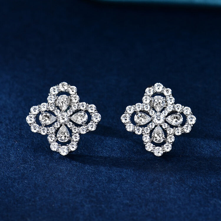 [vivabelle]LOOP EARRINGS FULL MOTIF DIAMOND 16MM