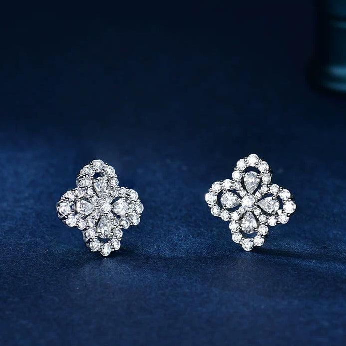 [vivabelle]LOOP EARRINGS FULL MOTIF DIAMOND 16MM