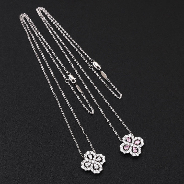 [vivabelle]LOOP NECKLACE FULL MOTIF DIAMOND 16MM MULTIPLE COLORS