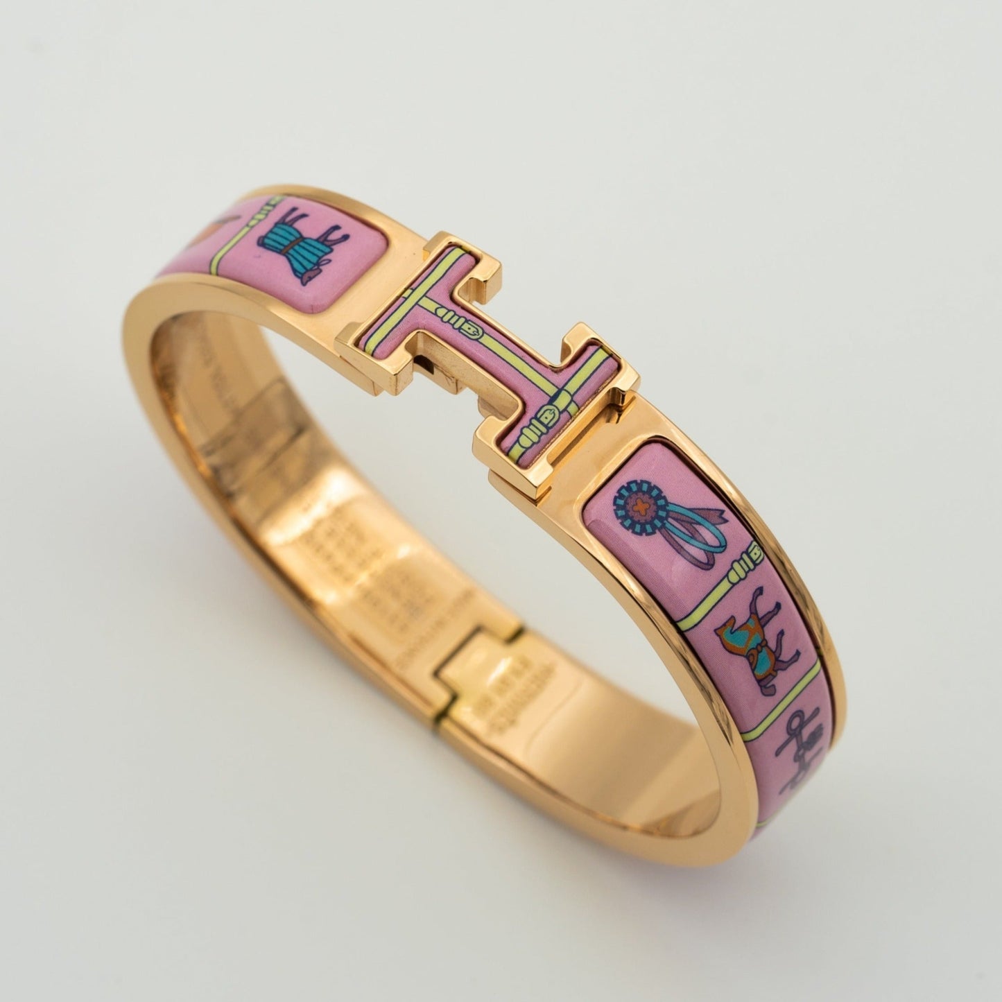 [vivabelle]H PINK GOLD BRACELET PINK CERAMIC