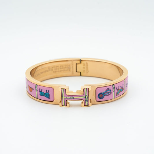 [vivabelle]H PINK GOLD BRACELET PINK CERAMIC