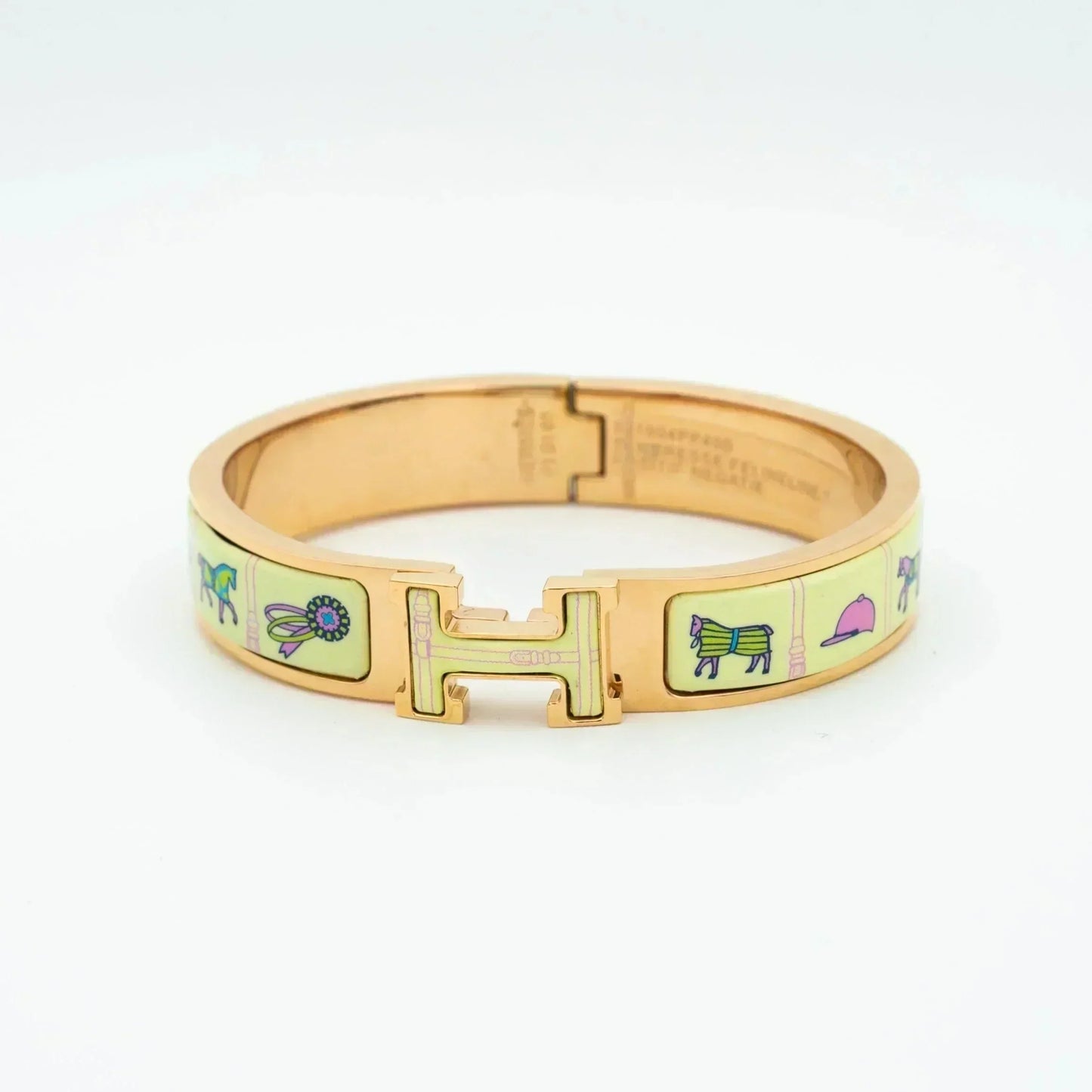 [vivabelle]H PINK GOLD BRACELET CREAM CERAMIC