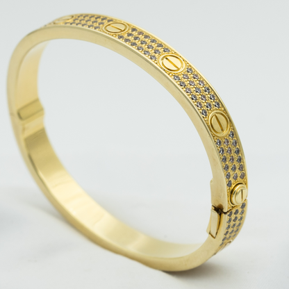 [vivabelle]LOVE BRACELET 6.1MM DIAMOND-PAVED