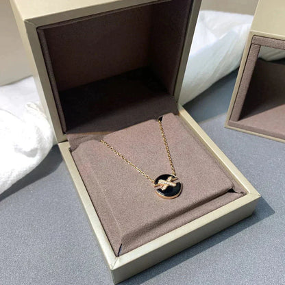 [vivabelle]JEUX DE ROSE GOLD DIAMOND NECKLACE