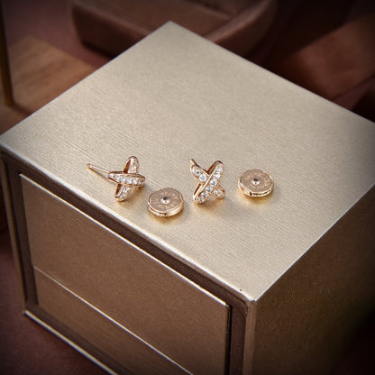 [vivabelle]JEUX DE GOLD DIAMOND EARRINGS