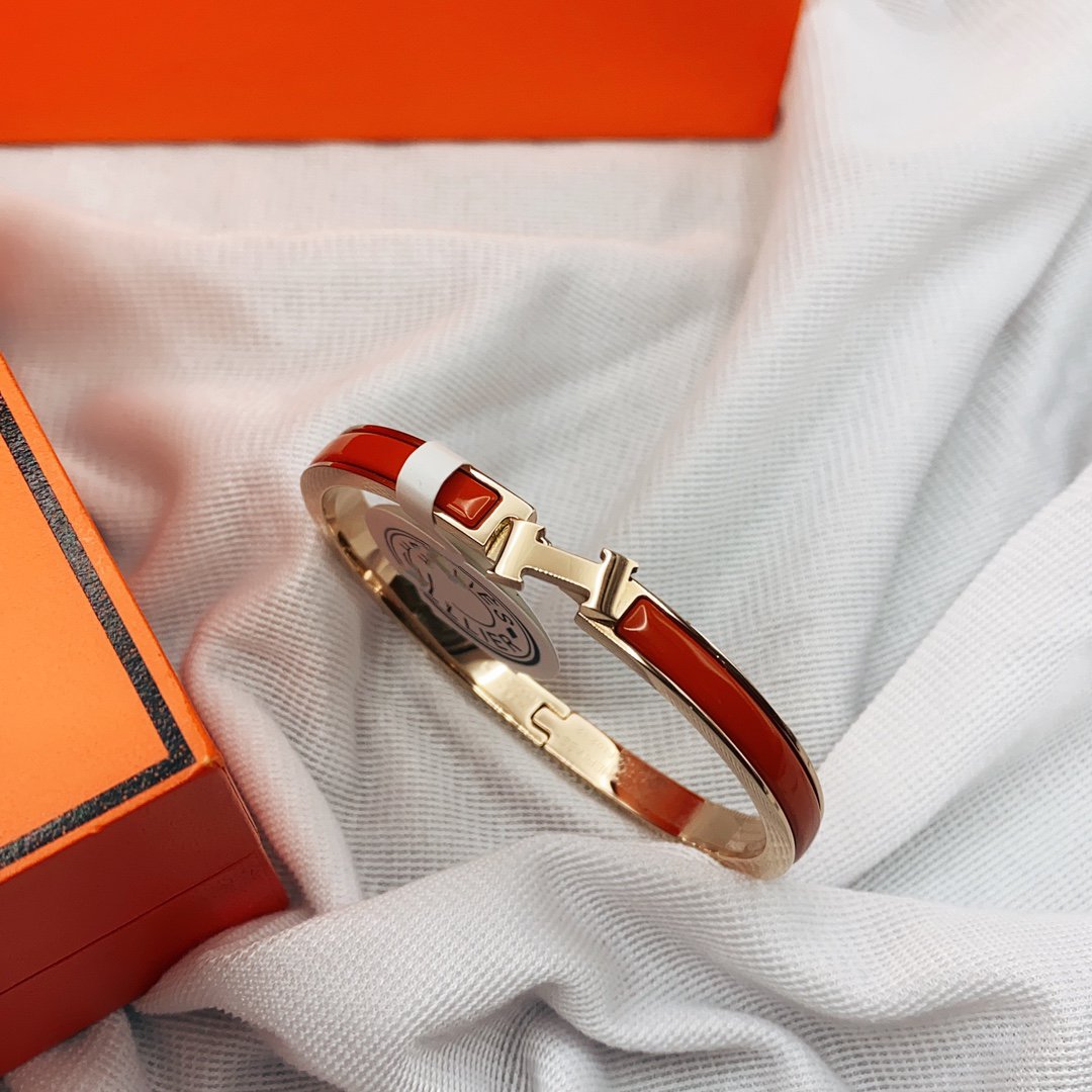 [vivabelle]CLASSIC HM CLIC RED 8MM ENAMEL BRACELET