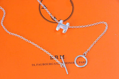 [vivabelle]HM NECKLACE H LETTER OVAL SERIES