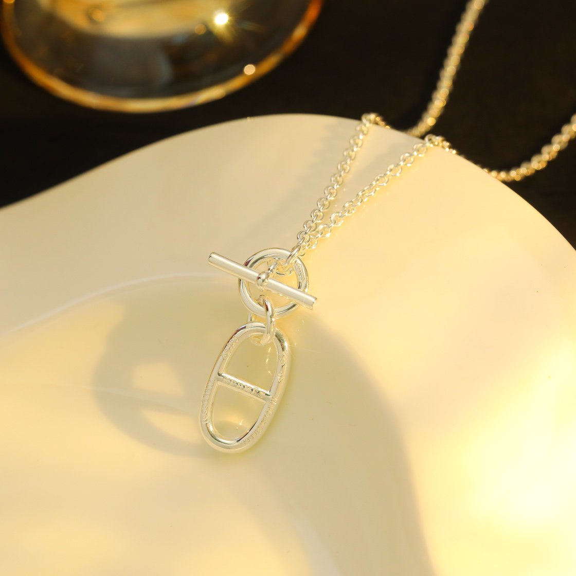 [vivabelle]HM CHAINE D'ANCRE PENDANT NECKLACE STERLING SILVER