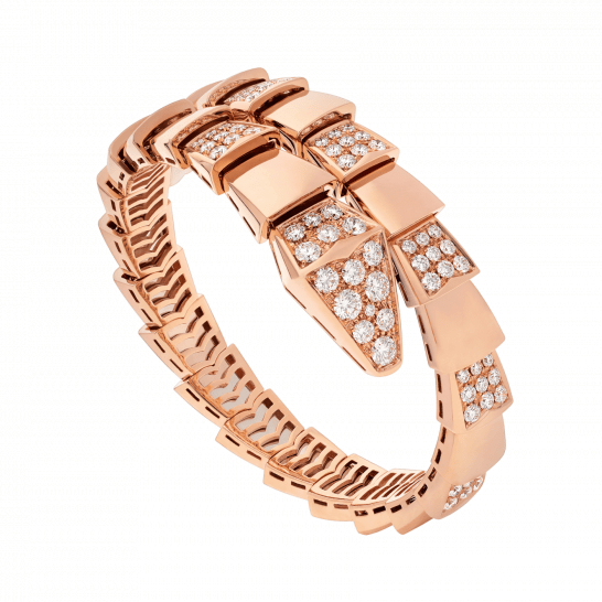 [vivabelle]SERPENTI WIDE BRACELET PINK GOLD DIAMOND