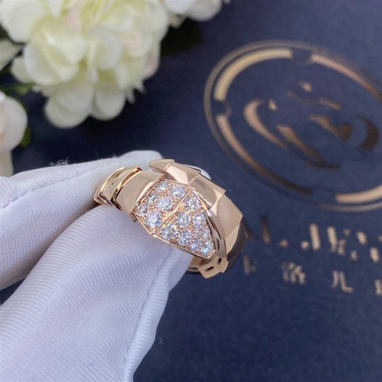 [vivabelle]SERPENTI RING PINK GOLD DIAMOND