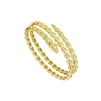 [vivabelle]SERPENTI BRACELET GOLD DIAMOND DOUBLE ROW