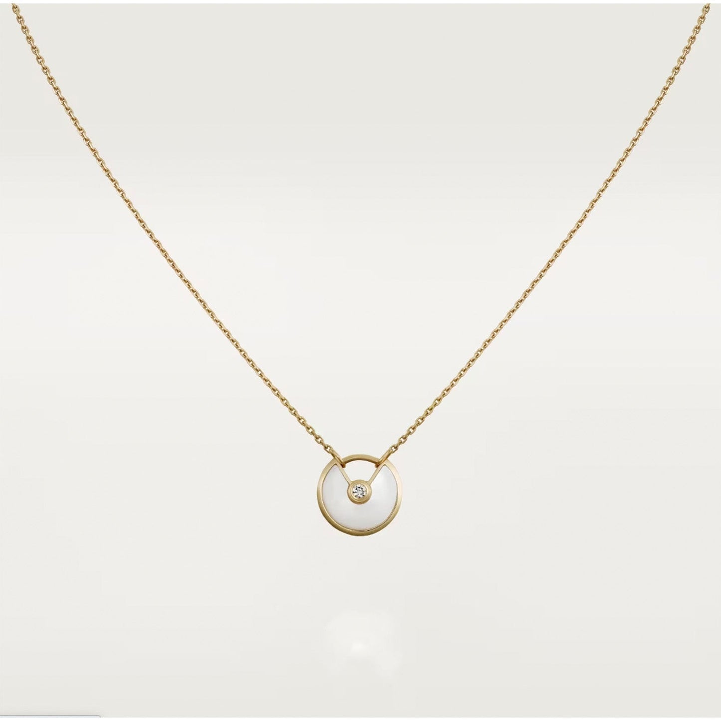 [vivabelle]AMULETTE ROSE GOLD MOP NECKLACE