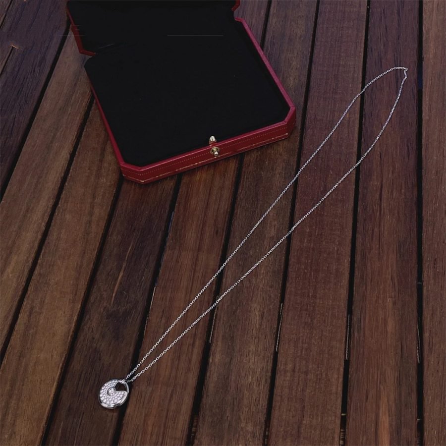 [vivabelle]AMULETTE SILVER FULL DIAMOND NECKLACE